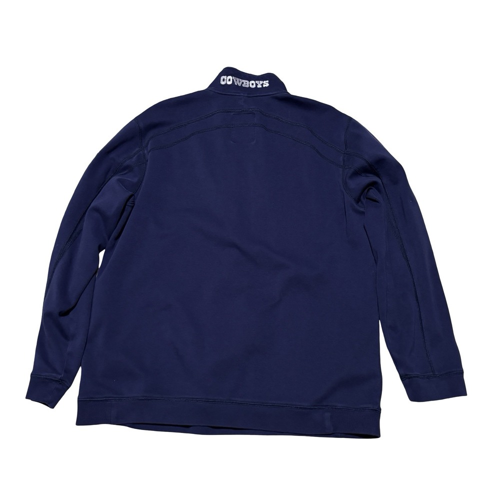 Tommy Bahama NFL Dallas Cowboys 1/4 Zip Pullover Sweatshirt Navy Sz LG 22 x 29 - Picture 2 of 5